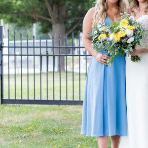 Azazie Armadi Dress (Color: Steel Blue, Size: A10)